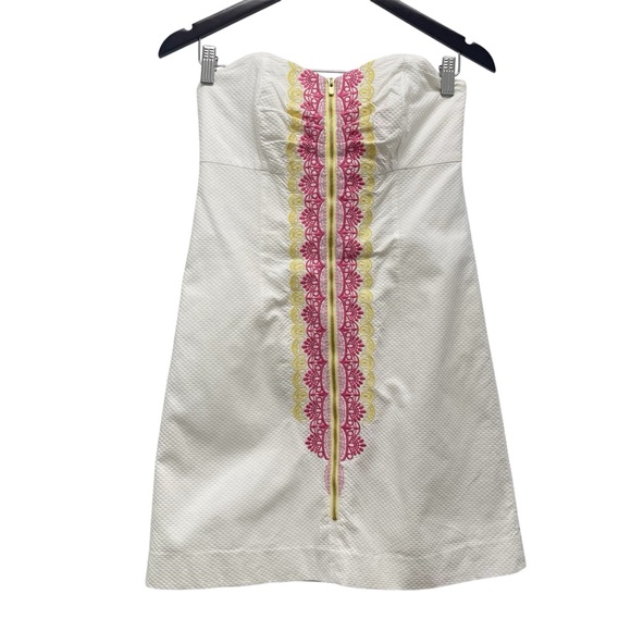 Lilly Pulitzer Dresses & Skirts - Lilly Pulitzer Wesley Zip Up Sleeveless White Mini Dress Size 4